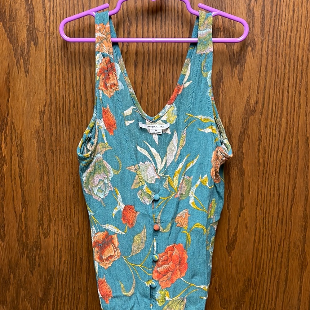 O’Neill floral tank with tie bottom